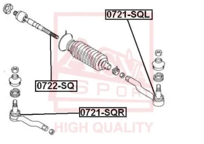 0721-SQL ASVA Наконечник поперечной рулевой тяги