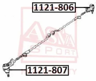 Наконечник поперечной рулевой тяги ASVA 1121-806