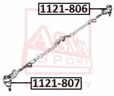 1121-807 ASVA Наконечник поперечной рулевой тяги