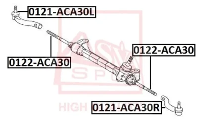 0122-ACA30 ASVA Осевой шарнир, рулевая тяга