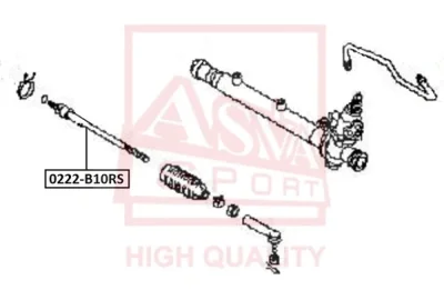 0222-B10RS ASVA Осевой шарнир, рулевая тяга