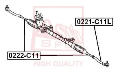 0222-C11 ASVA Осевой шарнир, рулевая тяга