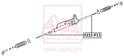 0222-P11 ASVA Осевой шарнир, рулевая тяга