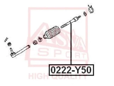 Осевой шарнир, рулевая тяга ASVA 0222-Y50