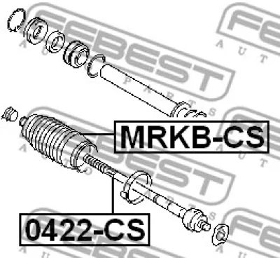 0422-CS FEBEST Осевой шарнир, рулевая тяга