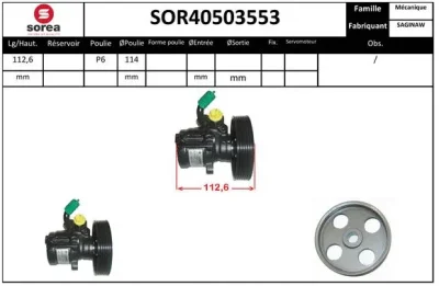 SOR40503553 EAI Гидравлический насос, рулевое управление
