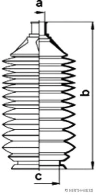 J4103007 HERTH+BUSS Комплект пыльника, рулевое управление