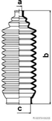 Комплект пыльника, рулевое управление HERTH+BUSS J4105002