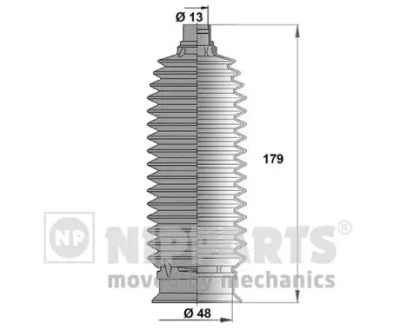 J2840303 NIPPARTS Комплект пыльника, рулевое управление