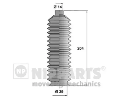 Комплект пыльника, рулевое управление NIPPARTS J2843000