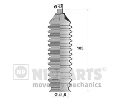 J2843007 NIPPARTS Комплект пыльника, рулевое управление