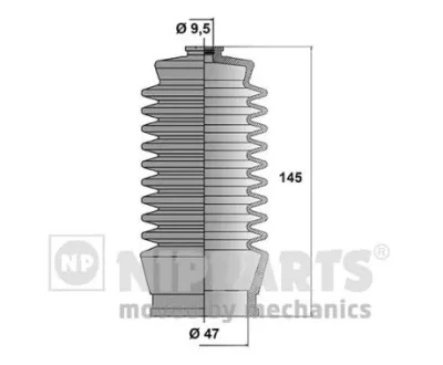 J2852002 NIPPARTS Комплект пыльника, рулевое управление