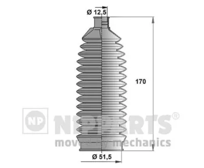 N2844010 NIPPARTS Комплект пыльника, рулевое управление