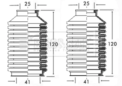 BSG3083 BORG & BECK Комплект пыльника, рулевое управление