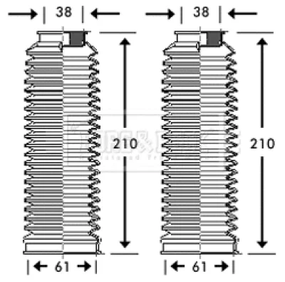 BSG3217 BORG & BECK Комплект пыльника, рулевое управление