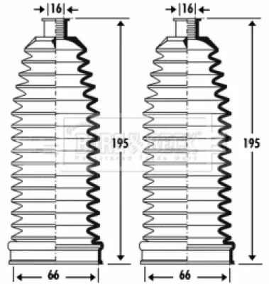 BSG3277 BORG & BECK Комплект пыльника, рулевое управление