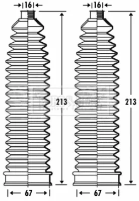BSG3279 BORG & BECK Комплект пыльника, рулевое управление