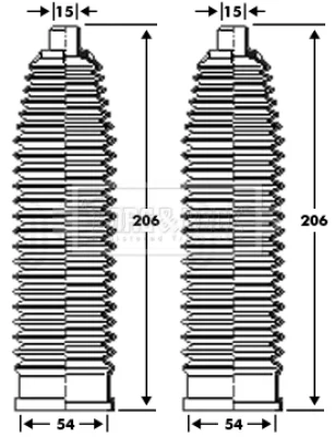 BSG3299 BORG & BECK Комплект пыльника, рулевое управление
