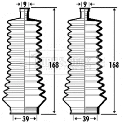 BSG3358 BORG & BECK Комплект пыльника, рулевое управление
