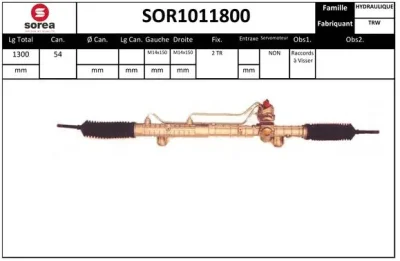 SOR1011800 SNRA Рулевой механизм