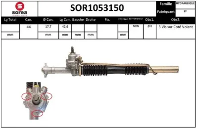 SOR1053150 SNRA Рулевой механизм