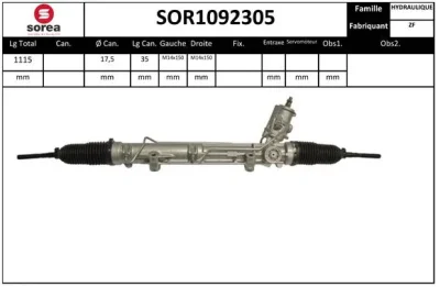 SOR1092305 SNRA Рулевой механизм