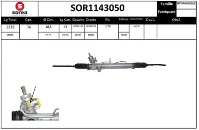 SOR1143050 SNRA Рулевой механизм
