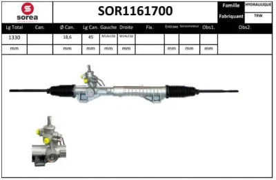 SOR1161700 SNRA Рулевой механизм