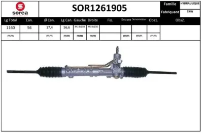 SOR1261905 SNRA Рулевой механизм