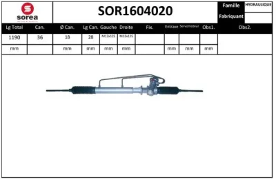 SOR1604020 SNRA Рулевой механизм
