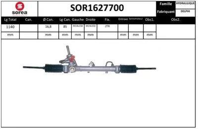 SOR1627700 SNRA Рулевой механизм