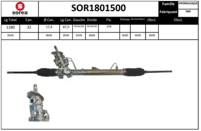 SOR1801500 SNRA Рулевой механизм