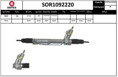 SOR1092220 SERA Рулевой механизм