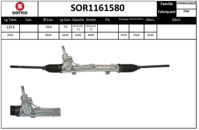 SOR1161580 SERA Рулевой механизм