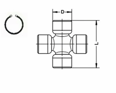 U180 GKN SPIDAN/LOEBRO Шарнир, колонка рулевого управления