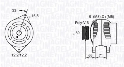 063321340010 MAGNETI MARELLI Генератор