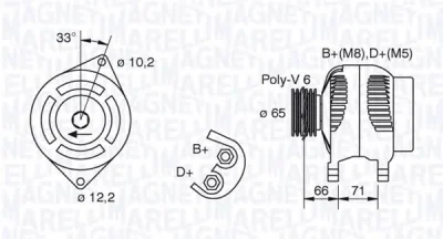 063321391010 MAGNETI MARELLI Генератор