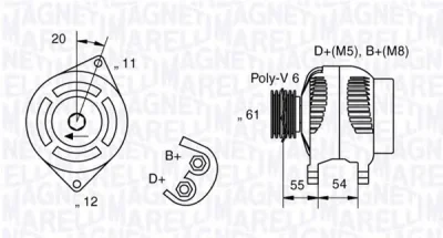 063321806010 MAGNETI MARELLI Генератор