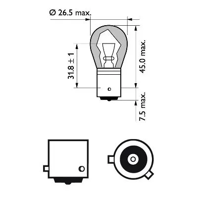 Лампа накаливания, фонарь указателя поворота PHILIPS 12496NAB2