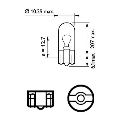 Лампа накаливания, фонарь указателя поворота PHILIPS 12961LLECOB2