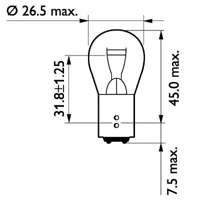 13499B2 PHILIPS Лампа накаливания, фонарь указателя поворота