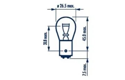 Лампа накаливания, фонарь указателя поворота NARVA 179253000