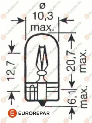 Лампа накаливания, фонарь указателя поворота EUROREPAR 1616431580
