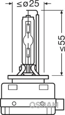 Лампа накаливания, фара дальнего света OSRAM 66140CLC