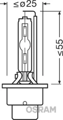 Лампа накаливания, фара дальнего света OSRAM 66240