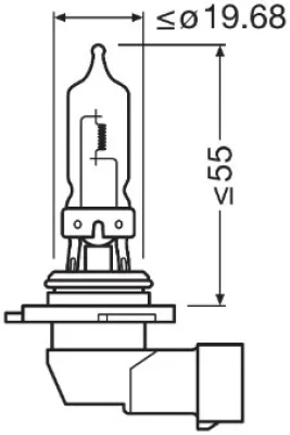 Лампа накаливания, фара дальнего света OSRAM 9005CBN-HCB