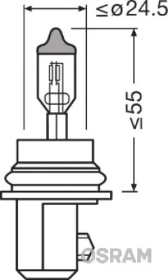 Лампа накаливания, фара дальнего света OSRAM 9007