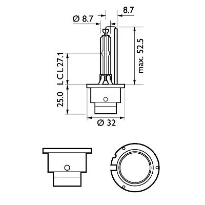 Лампа накаливания, фара дальнего света PHILIPS 42402VIC1