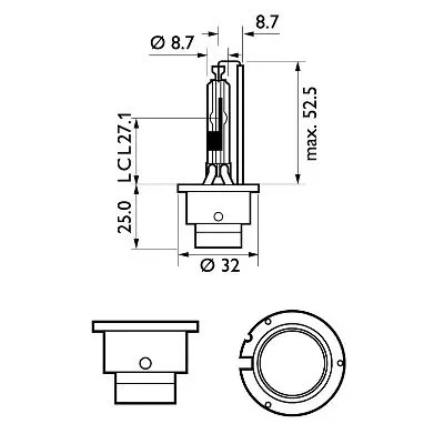 Лампа накаливания, фара дальнего света PHILIPS 42406VIC1