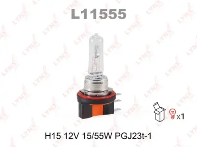 L11555 LYNXAUTO Лампа накаливания, фара дальнего света